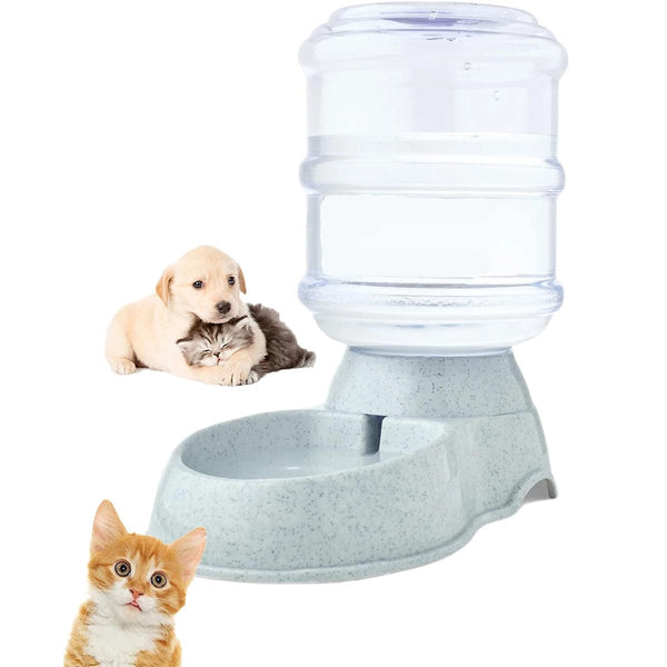 Planet Gates Pet Waterer-Gray Automatic Water Dispenser Large Capacity Pet Feeder Small Dog Food Bowl  Cat Feeder Drinking Bowl Pet Feeding Drinker Water Bowl