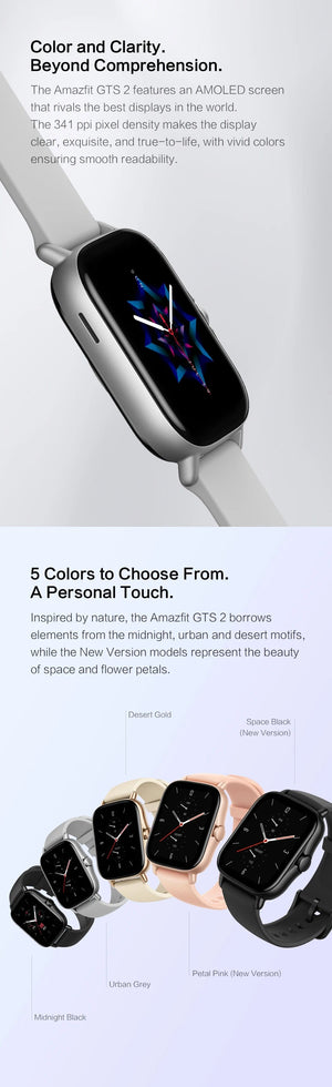 Planet Gates Petal Pink / GTS 2 New Version / Russian Federation [New Version ] Amazfit GTS 2 Smartwatch 43mm Music Storage And Playback Smart Watch Alexa Built-in For Android IOS Phone