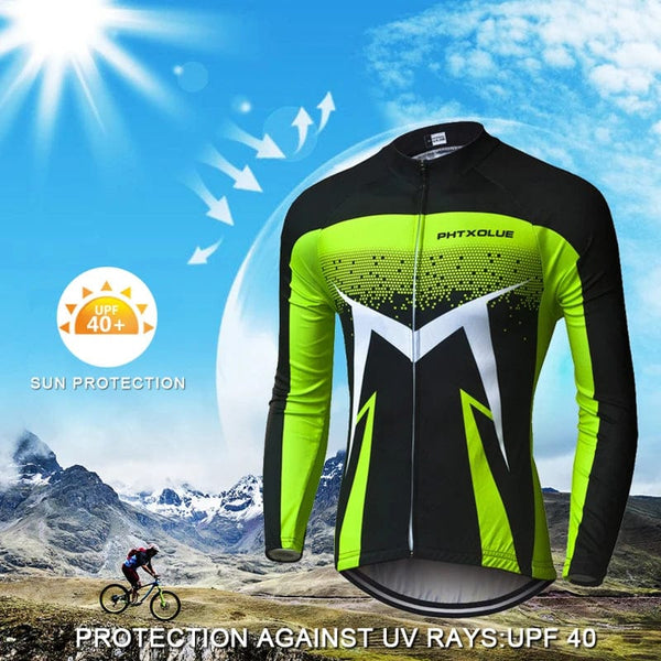Planet Gates Phtxolue Breathable Long Sleeve Cycling Set Mountain Bike Clothing Autumn Bicycle Jerseys Clothes Maillot Ropa Ciclismo