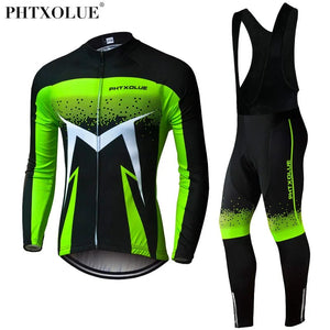 Planet Gates Phtxolue Breathable Long Sleeve Cycling Set Mountain Bike Clothing Autumn Bicycle Jerseys Clothes Maillot Ropa Ciclismo