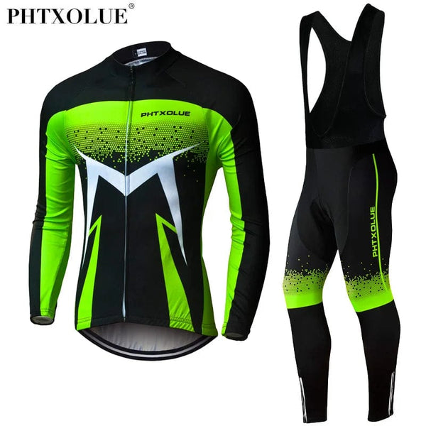 Planet Gates Phtxolue Breathable Long Sleeve Cycling Set Mountain Bike Clothing Autumn Bicycle Jerseys Clothes Maillot Ropa Ciclismo