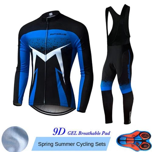 Planet Gates Phtxolue Breathable Long Sleeve Cycling Set Mountain Bike Clothing Autumn Bicycle Jerseys Clothes Maillot Ropa Ciclismo