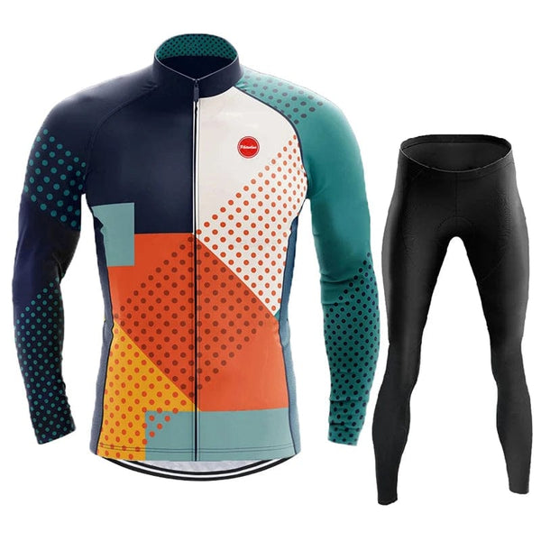 Planet Gates Phtxolue Breathable Long Sleeve Cycling Set Mountain Bike Clothing Autumn Bicycle Jerseys Clothes Maillot Ropa Ciclismo