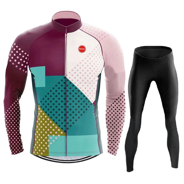 Planet Gates Phtxolue Breathable Long Sleeve Cycling Set Mountain Bike Clothing Autumn Bicycle Jerseys Clothes Maillot Ropa Ciclismo