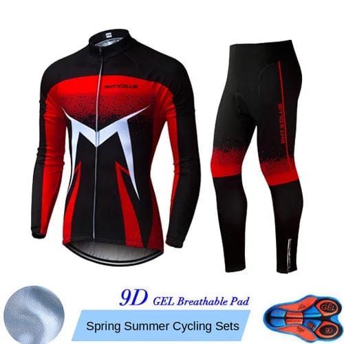 Planet Gates Phtxolue Breathable Long Sleeve Cycling Set Mountain Bike Clothing Autumn Bicycle Jerseys Clothes Maillot Ropa Ciclismo