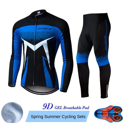 Planet Gates Phtxolue Breathable Long Sleeve Cycling Set Mountain Bike Clothing Autumn Bicycle Jerseys Clothes Maillot Ropa Ciclismo