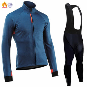 Planet Gates Pic Color 10 / S Winter Thermal Fleece Cycling Jersey Men's Mtb Clothing Man 2023 Blouse Uniform Bicycle Clothes Complete Tricuta Bib Maillot Set