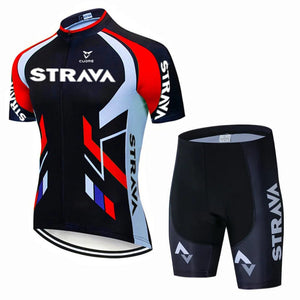 Planet Gates Pic Color / S Strava Bicycles Cycling Jersey Set MTB Mens Cycling Maillot Summer Cycle T-Shirt Bib Shorts Suit Triathlon Mountain Bike Clothes