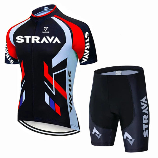 Planet Gates Pic Color / S Strava Bicycles Cycling Jersey Set MTB Mens Cycling Maillot Summer Cycle T-Shirt Bib Shorts Suit Triathlon Mountain Bike Clothes