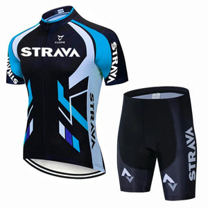 Planet Gates Pic Color / S Strava Bicycles Cycling Jersey Set MTB Mens Cycling Maillot Summer Cycle T-Shirt Bib Shorts Suit Triathlon Mountain Bike Clothes