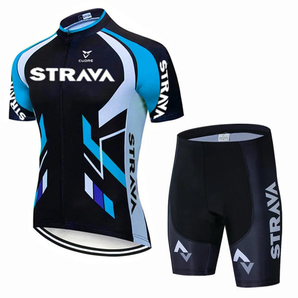 Planet Gates Pic Color / S Strava Bicycles Cycling Jersey Set MTB Mens Cycling Maillot Summer Cycle T-Shirt Bib Shorts Suit Triathlon Mountain Bike Clothes