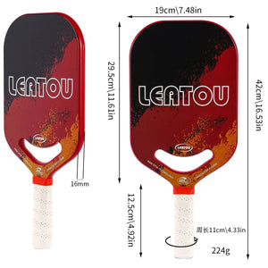 Planet Gates Pickleball Paddles Carbon Fiber Pickleball Racket with Aero Throat Textured Grit Surface Hexa Polymer Core for Swing Speed
