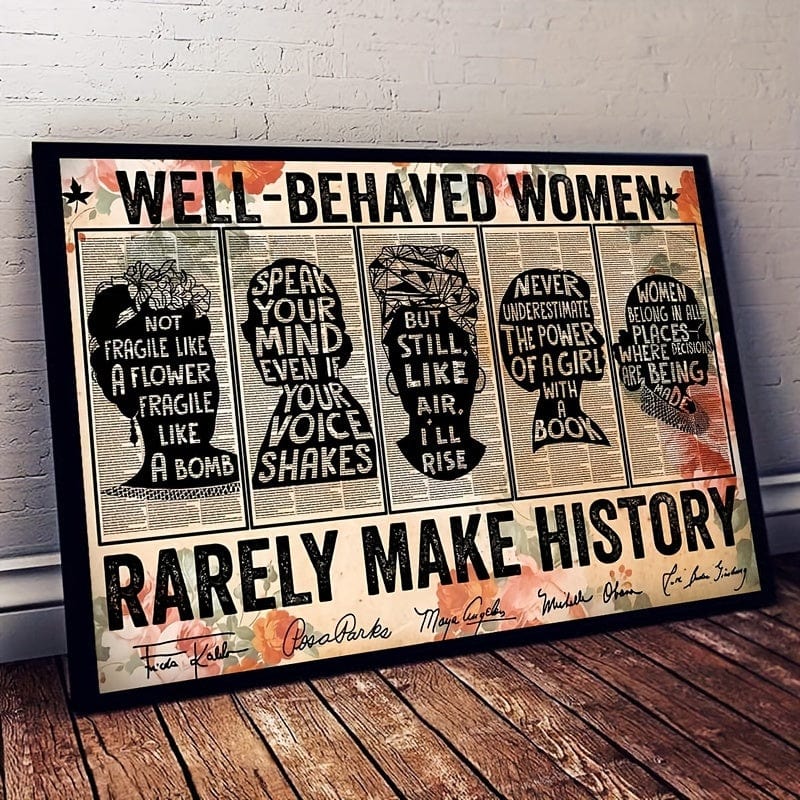 Planet Gates Picture 1 30.48x40.64cm Unframed 1pc Unframed, Canvas Poster, Vintage Art, Feminist Wall Art Decoration, Good-behaving Women Rarely Make History Poster, Ideal Gift For Bedroom Living Room Corridor, Wall Art, Wall Decor, Winter Decor, Room Decoration