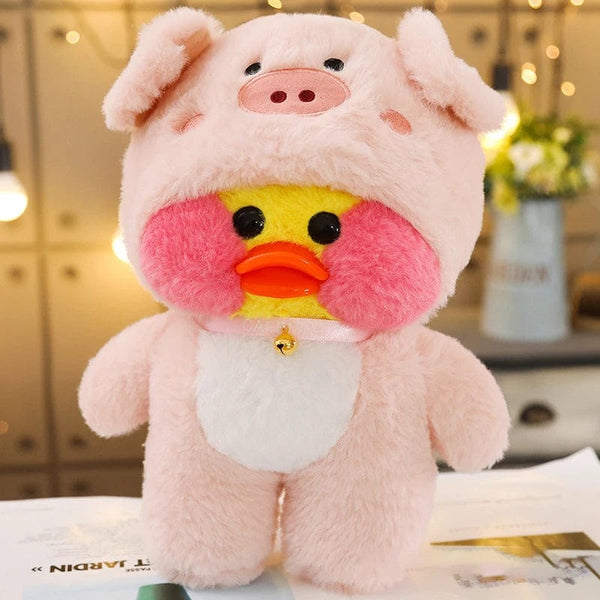 Planet Gates Pig / 30CM 30cm Kawaii LaLafanfan Transformed Panda Yellow Duck Plush Stuffed Soothing Toys Soft Animal Dolls For Girl Kids Birthday Gifts