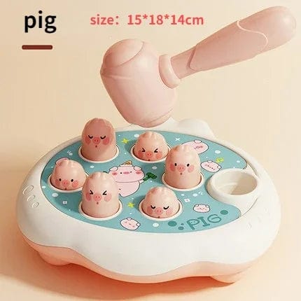 Planet Gates Pig Cartoon Whac-A-Mole Montessori Baby Toy Toddler Educational Birthday Gift Animal Theme Knocking Game Parent Child Board Game Boy