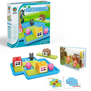 Planet Gates Pig with BOX Little Red Riding Hood Smart Hide&Seek Board Games With Solution Skill-Building Puzzle Game Toy Children Gift