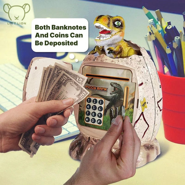 Planet Gates Piggy Bank Dinosaur Toys Digital Electronic Fingerprint Luminous Piggy Bank Piggy Banks To Save Money And Banking Games Toys