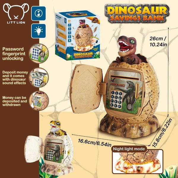 Planet Gates Piggy Bank Dinosaur Toys Digital Electronic Fingerprint Luminous Piggy Bank Piggy Banks To Save Money And Banking Games Toys