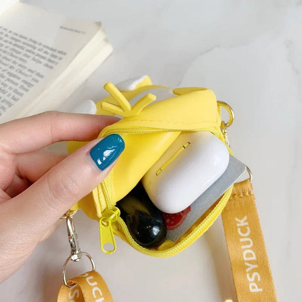 Planet Gates Pikachu B Pokemon Coin Purse Pikachu Anime Figures Cartoon Model Silicone Wallet Kawaii Personality Fashion  Shoulder Bag Kids Toys Gifts