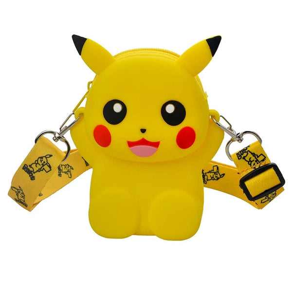 Planet Gates Pikachu B Pokemon Coin Purse Pikachu Anime Figures Cartoon Model Silicone Wallet Kawaii Personality Fashion  Shoulder Bag Kids Toys Gifts