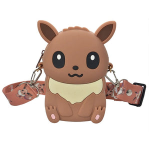 Planet Gates Pikachu B Pokemon Coin Purse Pikachu Anime Figures Cartoon Model Silicone Wallet Kawaii Personality Fashion  Shoulder Bag Kids Toys Gifts