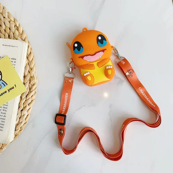 Planet Gates Pikachu B Pokemon Coin Purse Pikachu Anime Figures Cartoon Model Silicone Wallet Kawaii Personality Fashion  Shoulder Bag Kids Toys Gifts