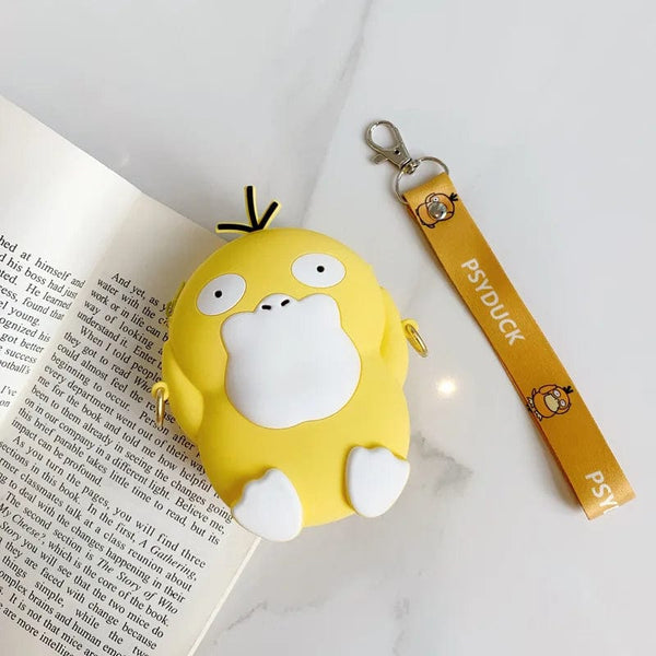 Planet Gates Pikachu B Pokemon Coin Purse Pikachu Anime Figures Cartoon Model Silicone Wallet Kawaii Personality Fashion  Shoulder Bag Kids Toys Gifts