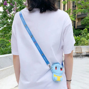 Planet Gates Pikachu B Pokemon Coin Purse Pikachu Anime Figures Cartoon Model Silicone Wallet Kawaii Personality Fashion  Shoulder Bag Kids Toys Gifts