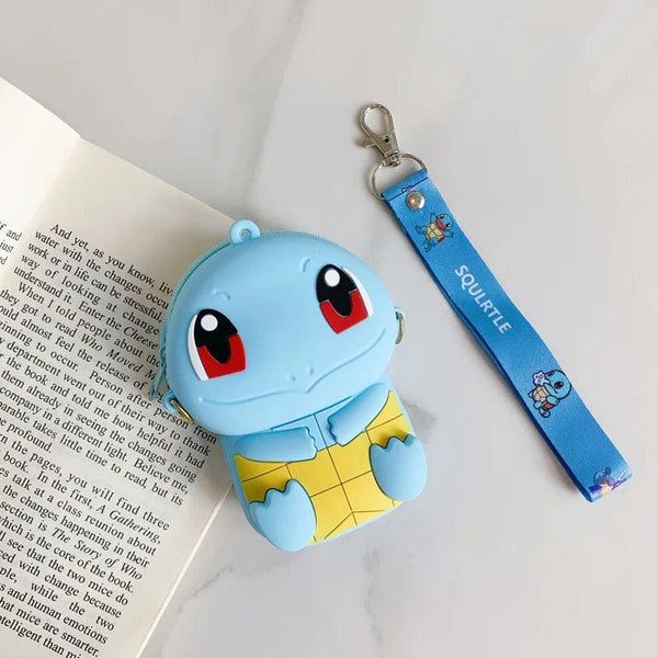 Planet Gates Pikachu B Pokemon Coin Purse Pikachu Anime Figures Cartoon Model Silicone Wallet Kawaii Personality Fashion  Shoulder Bag Kids Toys Gifts