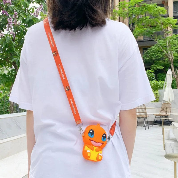 Planet Gates Pikachu B Pokemon Coin Purse Pikachu Anime Figures Cartoon Model Silicone Wallet Kawaii Personality Fashion  Shoulder Bag Kids Toys Gifts