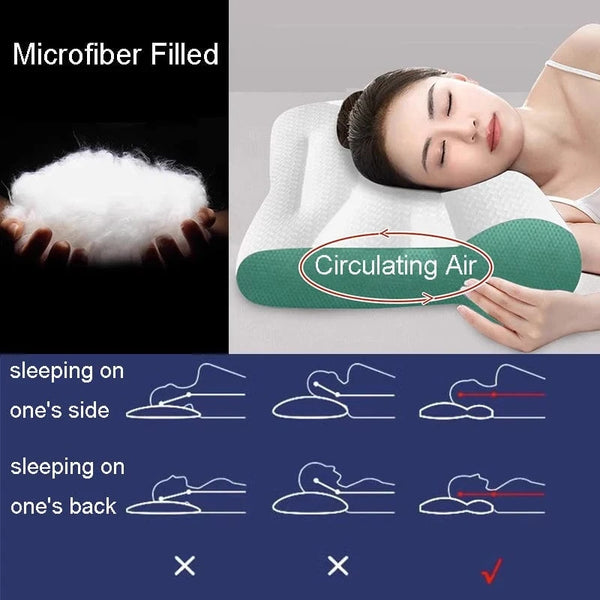 Planet Gates Pillow for Neck Support, Cervical Pillow Cozy Sleeping, Ergonomic Contour Pillows, for Side Back Stomach Sleeper