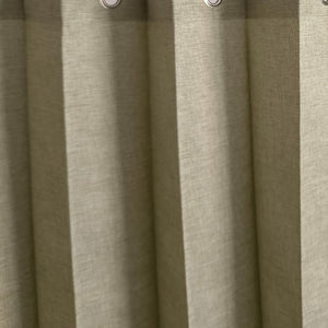 Planet Gates Pine Green 1pc Solid Color Shower Curtain With Hooks, Toilet Partition Curtain, Punch-free Waterproof Imitation Linen Bathroom Curtain, Bathroom Accessories