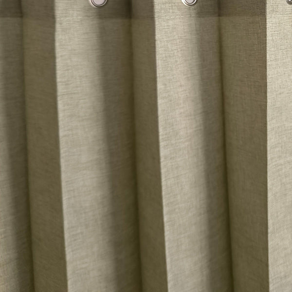 Planet Gates Pine Green 1pc Solid Color Shower Curtain With Hooks, Toilet Partition Curtain, Punch-free Waterproof Imitation Linen Bathroom Curtain, Bathroom Accessories