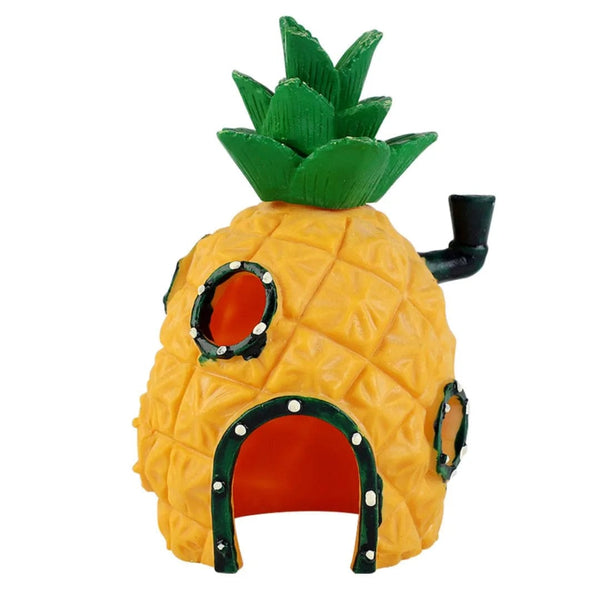 Planet Gates Pineapple House Cute Aquarium Resin Castle Fish Tank Decorations Castle Tower Ornaments Fish Tank Hiding Cave Aquarium Accessories Decoration