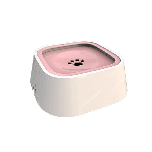 Planet Gates Pink 1.5L Dog Drinking Water Bowls Floating Non-Wetting Mouth Cat Slow Anti-Overflow Water Feeding Dispenser Large Capacity