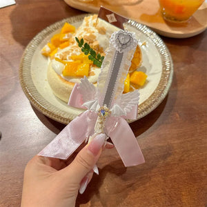 Planet Gates pink 1 Piece Creative Lace Stationery Utility Knife Chic Cute Bow Ribbon Wings Letter Open Sweet Kawaii Box Cutter Student Supplies