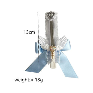 Planet Gates pink 1 Piece Creative Lace Stationery Utility Knife Chic Cute Bow Ribbon Wings Letter Open Sweet Kawaii Box Cutter Student Supplies