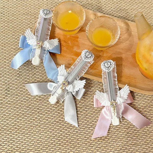 Planet Gates pink 1 Piece Creative Lace Stationery Utility Knife Chic Cute Bow Ribbon Wings Letter Open Sweet Kawaii Box Cutter Student Supplies