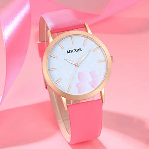 Planet Gates Pink 1 Women Pink Watch & Glasses Set Fashion Female Casual Leather Belt Watches Ladies Quartz Wristwatches Dress Clock Montre Femme
