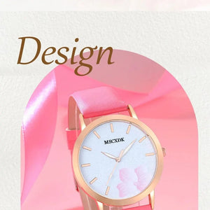 Planet Gates Pink 1 Women Pink Watch & Glasses Set Fashion Female Casual Leather Belt Watches Ladies Quartz Wristwatches Dress Clock Montre Femme
