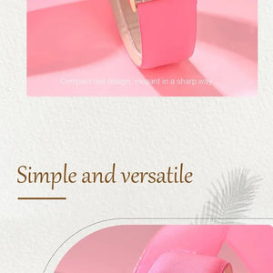 Planet Gates Pink 1 Women Pink Watch & Glasses Set Fashion Female Casual Leather Belt Watches Ladies Quartz Wristwatches Dress Clock Montre Femme