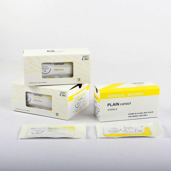Planet Gates Pink 12pcs Absorbable Suture Thread Pet Dog Specific PGA 75CM With Needle  2/0 3/0 4/0 5/0 Teaching Demonstrations Exercises Use