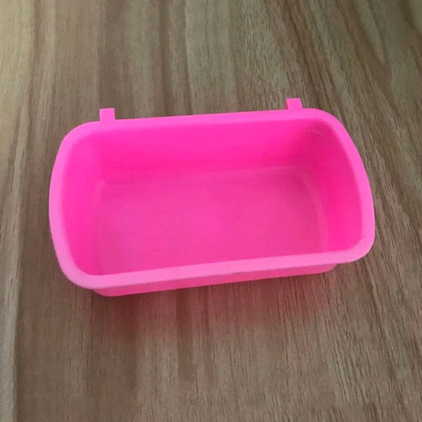 Planet Gates Pink / 12x7x3cm Hangable Plastic Hamster Squirrel Food Feeder Small Pets Water Drinking Bowl Food Bowl Pets Hamster Cage Product Accessories