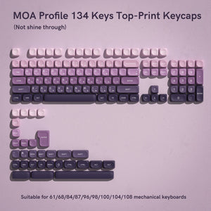 Planet Gates pink 142 Keys Bow PBT Keycaps MOA Profile PBT Dye Sublimation DIY Key caps for 61/87/104 Cherry MX Switch Gaming Mechanical Keyboard