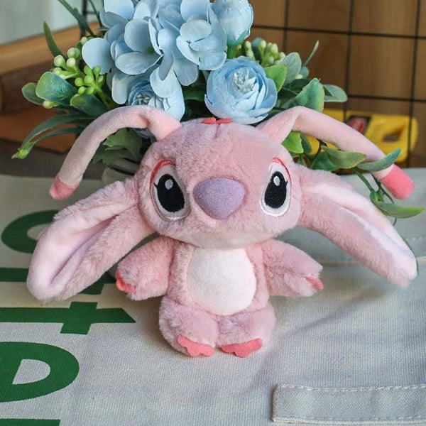Planet Gates Pink 16cm Disney Stitch Doll Keychain Plush Toy Backpack Pendant  Anime Lilo & Stitch Children's Toy Soft Comfortable Stuffed Doll