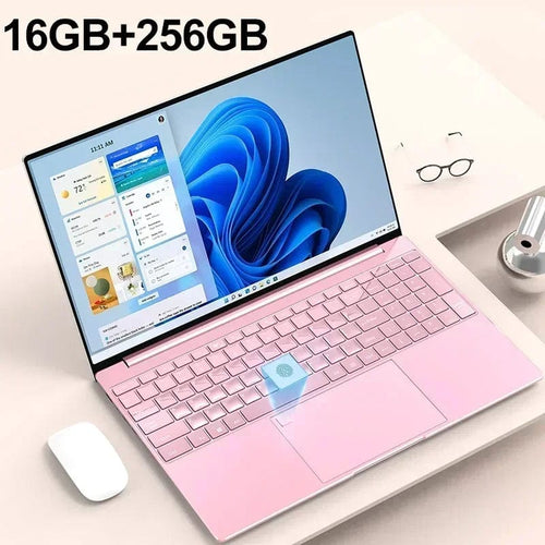 Planet Gates Pink 16GB 256GB / Intel Celeron N5095 Portable Laptop 15.6" 32GB Ram DDR4 2TB SSD Windows 11 Notebook Pc Gamer Intel N5095 Office Computer with Backlit Fingerprint