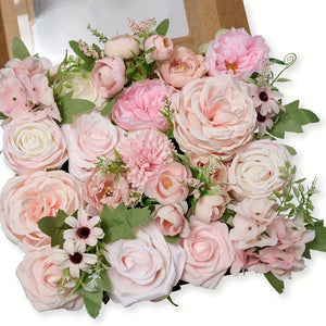 Planet Gates Pink 1box Of Artificial Flowers Pink Wedding Flowers With Stems, Fake Cake Flowers Wedding Bouquet, Centerpieces Cake Toppers Shower Decor, Aesthetic Room Decor, Home Decor