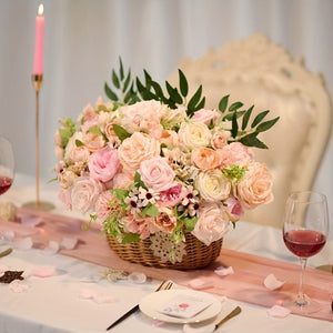 Planet Gates Pink 1box Of Artificial Flowers Pink Wedding Flowers With Stems, Fake Cake Flowers Wedding Bouquet, Centerpieces Cake Toppers Shower Decor, Aesthetic Room Decor, Home Decor