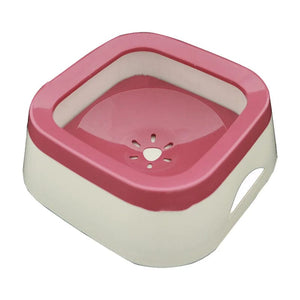 Planet Gates Pink 1L Dog Drinking Water Bowls 1000ml Floating Non-Wetting Mouth Cat Slow Anti-Overflow Water Feeding Dispenser Large Capacity