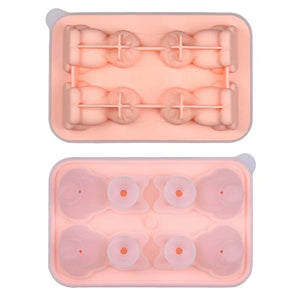 Planet Gates Pink 1PC 3D Cat Ice Block Mold Easy to Release Silicone Ice Hockey Device Household Kitchen Ice Making Mold Free of BPA